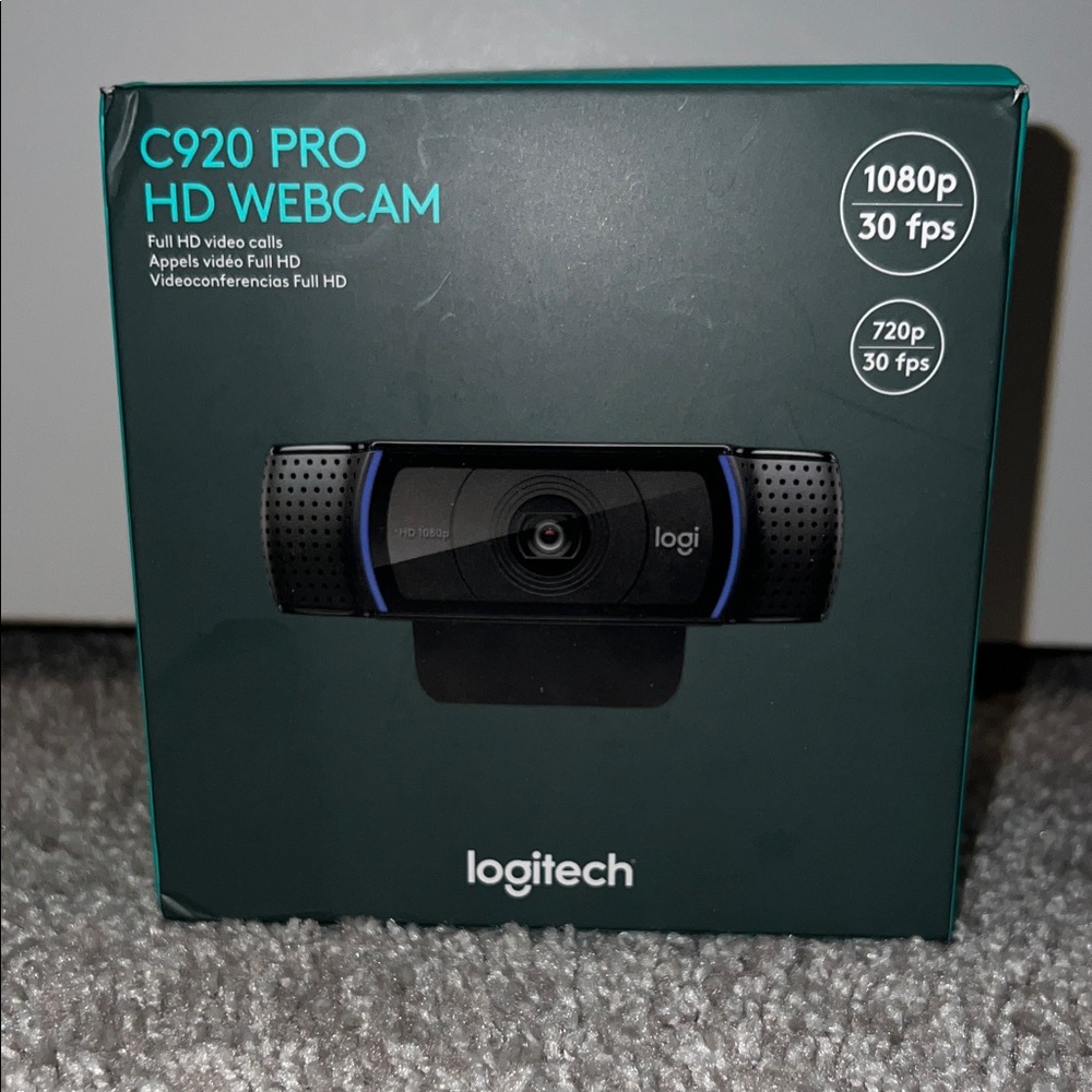 Logitech C920 Pro HD Webcam - Black and Blue (Brand New)